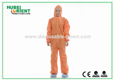 Disposable Protective Coverall With Hood Custom Size Waterproof Unisex MP/SMS Coverall