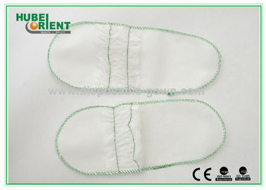 Comfortable White Disposable Hotel Slippers with Lace Part Top