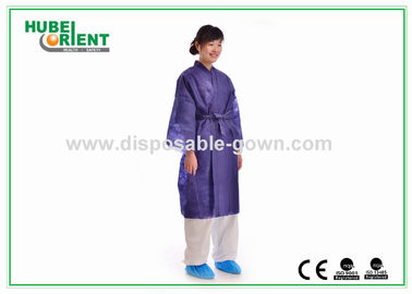 Custom Polypropylene Disposable Kimono Robe With Long Sleeves