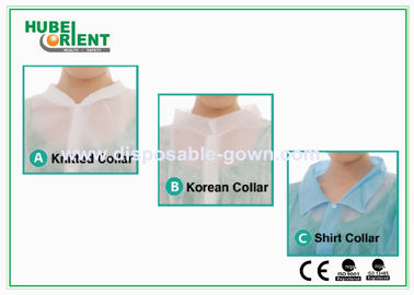 CE MDR Oil And Dust Prevention Single Use Lab Coat With Snaps
