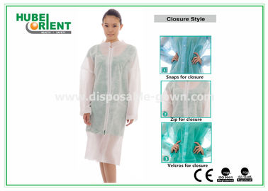 PP MP TVK Disposable Laboratory Coats With Shirt Collar