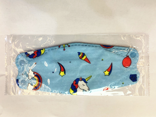 3D Kid Face Mask With Cute Printing Breathable Skin Friendly Fish Shaped Non Woven