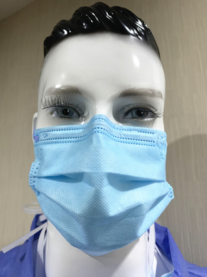 Disposable Adult Protective Face Mask With Colored Earloop Cute Pattern Green Or Blue