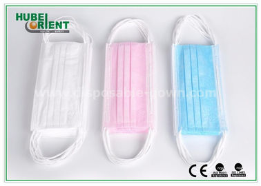 For Food Process Non-woven Disposable Face Mask With Earloop With ISO13485 / ISO9001 Approved
