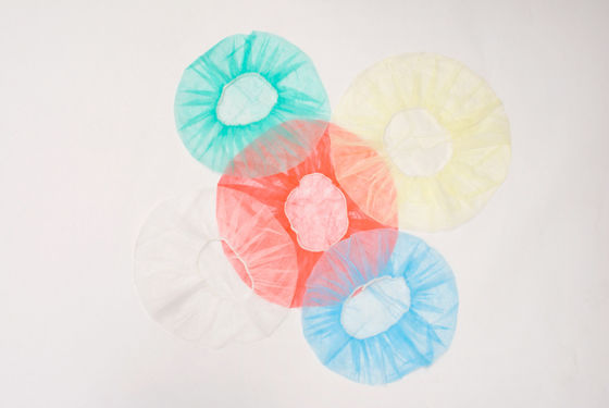 CE Breathable Disposable Non Woven Bouffant Cap
