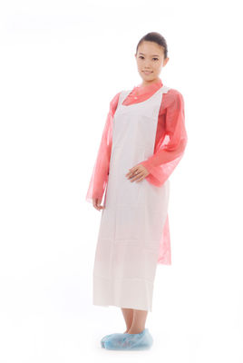 Anti Oil Embossed Surface PE Single Use Apron For Food Processing