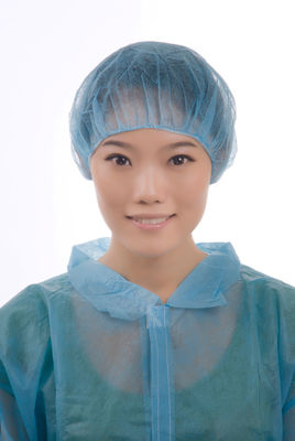 CE Breathable Disposable Non Woven Bouffant Cap