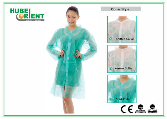 Disposable PP/SMS/MP/Tyvek Non Woven Lab Coat for Hospital Nursing with Velcro