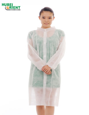 Disposable Medical White Nonwoven Lab Coat PP/SMS/MP/Tyvek Lab Coat