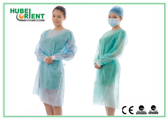 OEM Waterproof Disposable Isolation Gown Surgical Suit Protection Clothes With Knitted Wrist