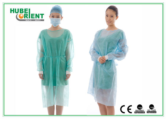 Disposable Nonwoven SMS Medical Isolation Gown With Long Sleeves