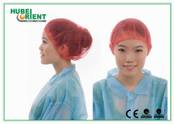 Disposable Non Woven Polypropylene Breathable Bouffant Cap Blue/Red/White