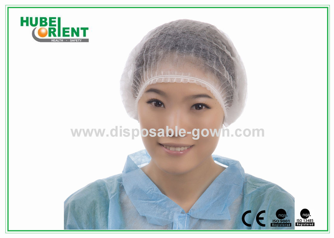 White / Green PP Disposable Mob Caps Soft Disposable Surgeon Caps
