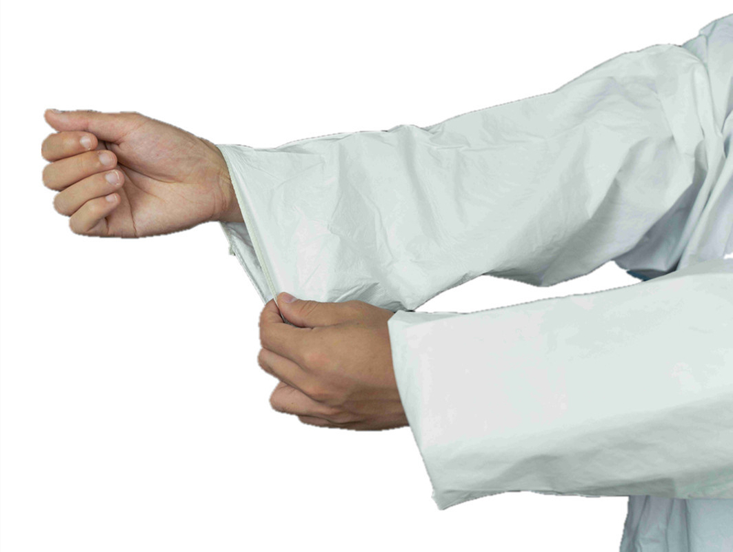 Anti-Static Type4/5/6 Blue Striped MP Disposable Chemical Coverall With 2-Pieces Elasticated Hood