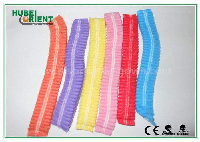Dustproof Non-Woven Bouffant Cap / Surgical Bouffant Caps With Single Elastic For Medical Environment