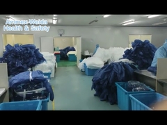 कामकाजी कपड़े गैर बुना हुआ प्रकार 5 शरीर की रक्षा के लिए हुड और पैर कवर के साथ एक बार का कवर