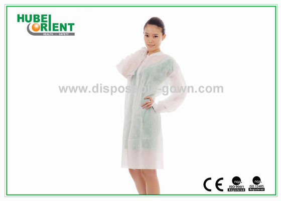 CE MDR Snap Closure Disposable Lab Coats 55g/m2