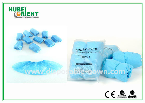 Single Use Waterproof Nonwoven Shoe Covers With Non Slip Stripes