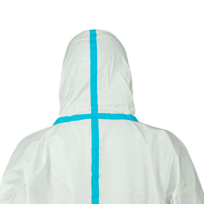 EN14126 EU Standard Type 4B/5B/6B Disposable PPE Protective Microporous Film Coverall