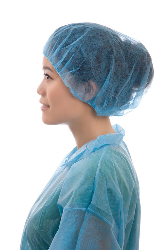 Breathable Non Woven Disposable Bouffant Cap Free Size